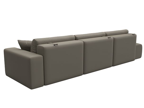 Диван прямой Лига-036 НПБ Модерн Лонг подлокотник справа Экокожа бежевый - Вид 6