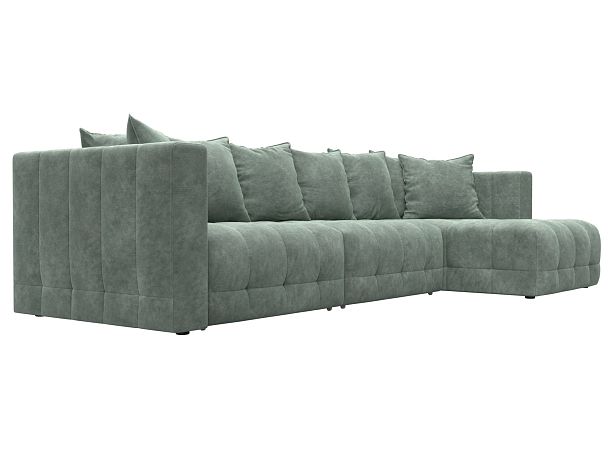 Диван угловой Лига-052 НПБ Лонг угол универсальный Велюр зеленый - Вид 3
