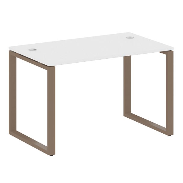 Metal System Стол письменный на О-образном м/к БО.СП-2 Белый/Мокко металл 1200*720*750 - Вид 1