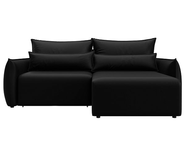 Диван угловой Лига-051 НПБ угол универсальный Экокожа черный - Вид 2