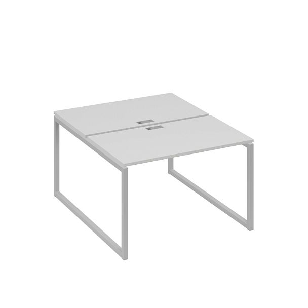 Рабочая станция 2х120 на металлокаркасе QUATTRO A4 А4 Б4 173 БП серый / металлокаркас серый - Вид 1