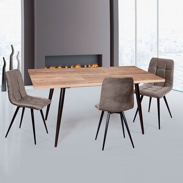 Стол раздвижной Stanley (120+40) дуб гранж - Вид 7