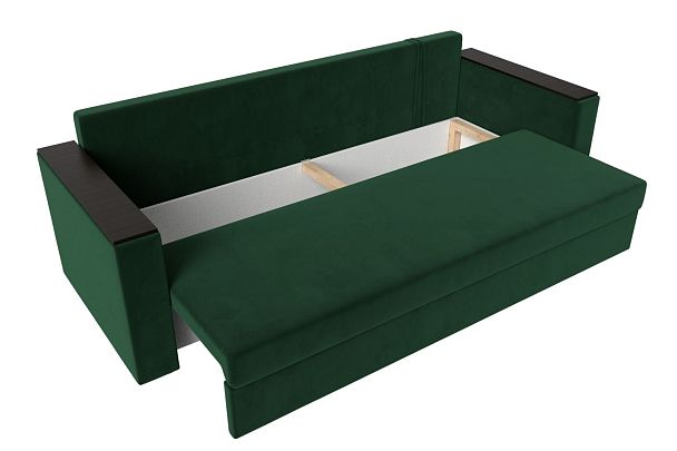 Диван прямой Атланта Лайт без стола (полностью велюр зеленый) - Вид 7