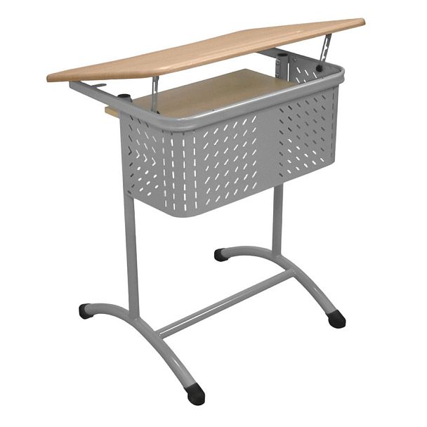 Стол ученический Мега 1М (Н), одноместный, нерегулируемый, с перфорированным экраном, гр.7 - Вид 1