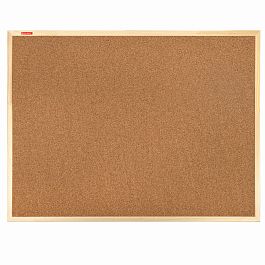 Доска пробковая для объявлений 90х120 см, деревянная рамка, BRAUBERG Wood, 238312 - Фото предпросмотра