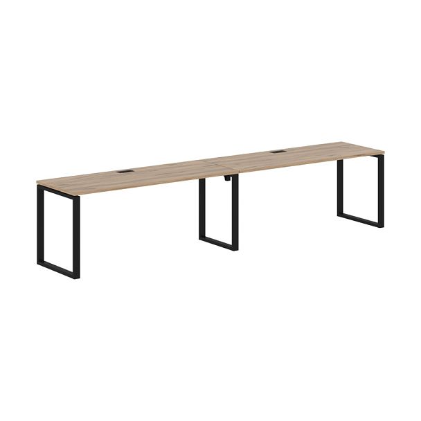 Стол 2-х местный EQWST 3567 Дуб Денвер светлый/Черный 3526х670х750 EDIS - Вид 1