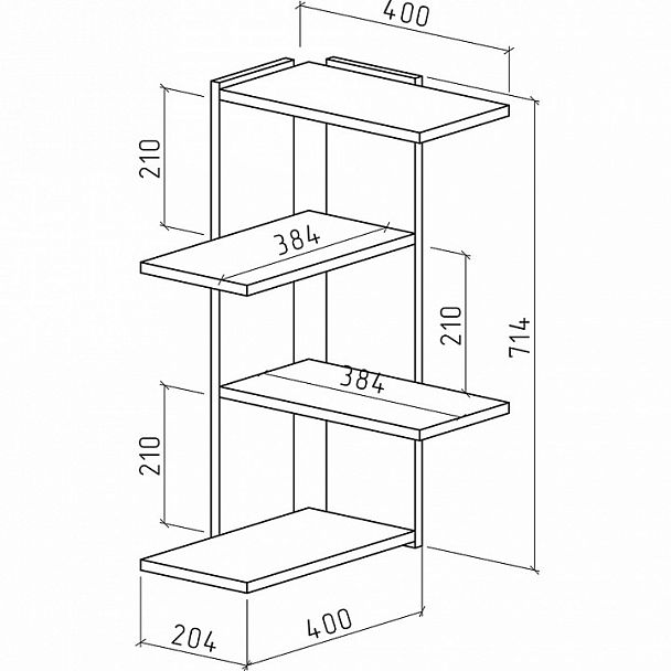 Полка навесная Лайт-9 - Вид 2