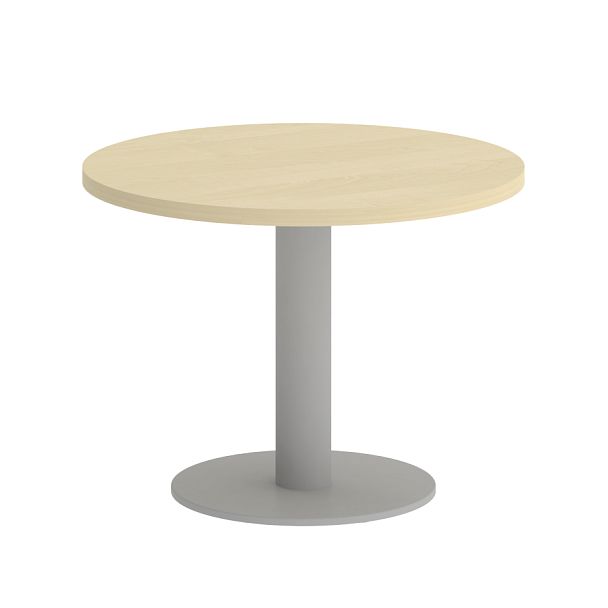 Home Office Стол журнальный круглый VR.SP-5-60.1G Клён/Серый металл 600*600*450 - Вид 1