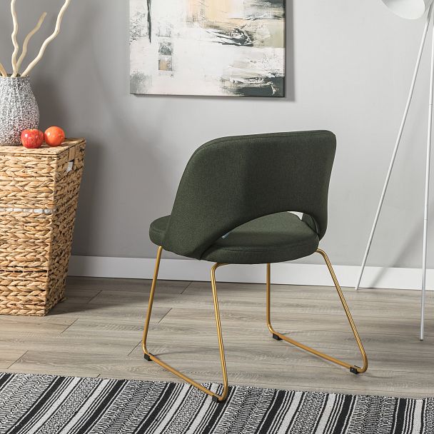 Стул Lars тёмно-зеленый/Линк золото - Вид 14
