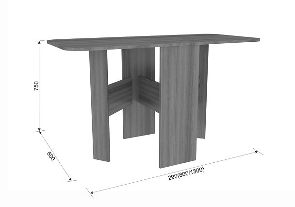 Стол-книжка раскладной Мечта KM-0004.1544 дуб сонома - Вид 4