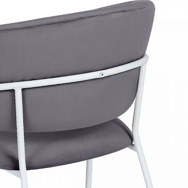 Комплект кухонных стульев Даксон серый велюр/белый, 4 шт. - Вид 10