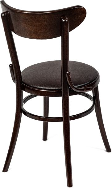 Комплект венских деревянных стульев Милем темный орех/коричневая экокожа, 2 шт. - Вид 3