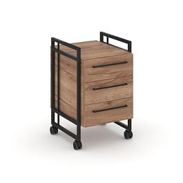 Rift Direct Тумба мобильная RF.TMR-001 Дуб Табак/Металл Черный 424*500*680 - Фото предпросмотра