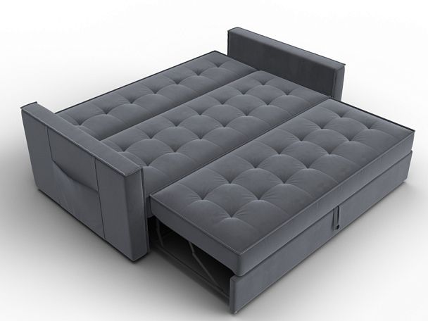 Диван прямой Лига-104 (160) Велюр серый - Вид 8