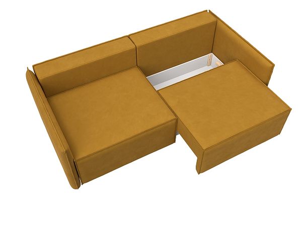 Диван прямой Либерти Велюр желтый - Вид 7