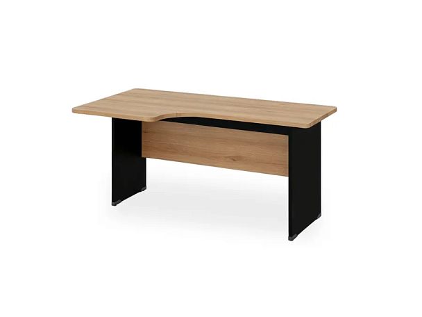 БЕРЛИН / BERLIN Угловое рабочее место левое 1600х950х740 Акация/Черный - Вид 1