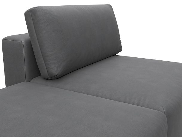 Модули диван и пуф Лига-060 НПБ Искусственная замша серый - Вид 4