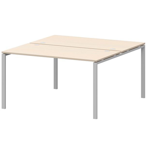 Бенч двойной на 2 рабочих места АМБ-005.60 Бук/Белый 1800x1236x760 Арго-М - Вид 1