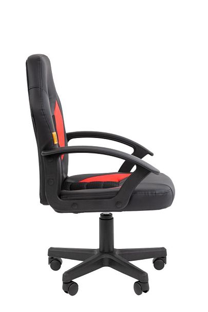 Кресло Chairman Kids 111 Россия экокожа черный/красный - Вид 3