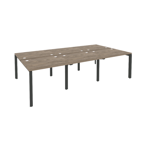 Onix Рабочая станция на П-образном м/к O.MP-D.RS-6.1.8 Тиквуд темный/Антрацит металл 2940*1635*750 - Вид 1