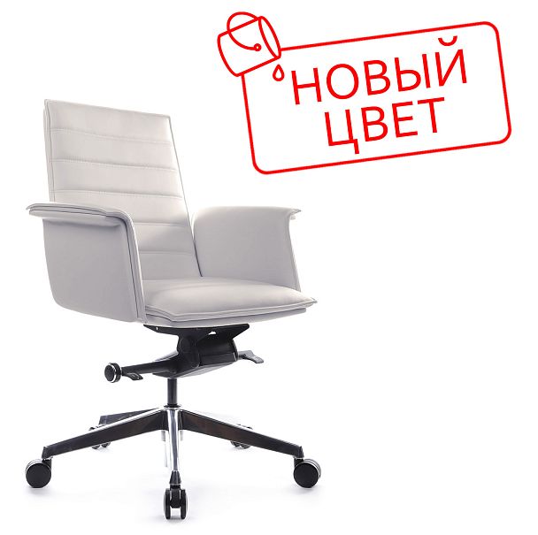 Кресло Rubens-M В1819-2 Светло-серый натуральная кожа 68*68*98-104 - Вид 3