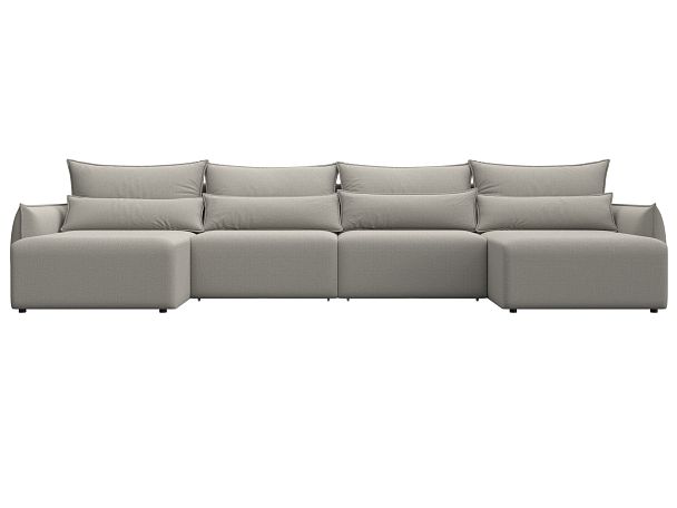 Диван П-образный Лига-051 НПБ Лонг Рогожка бежевый - Вид 2