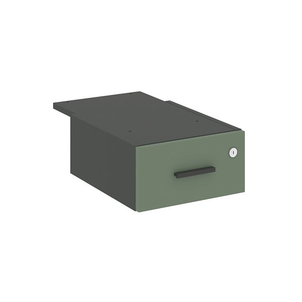 Concept Тумба с 1 ящ. CN.PT-003 W Кобо/Антрацит 347*573*169 - Вид 1
