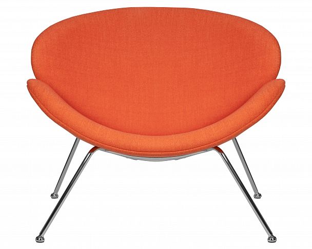 Кресло дизайнерское DOBRIN EMILY (оранжевая ткань AF, хромированная сталь) - Вид 6