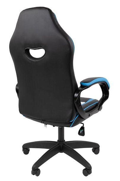 Кресло Chairman game 16 Россия экокожа черный/голубой/белый - Вид 4