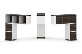 Concept Надставка низкая CN.ONN-003 Дуб Мали/Белый Бриллиант/Металл Белый 1099*365*1130 - Фото предпросмотра