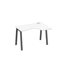 Стол эргономичный правый "Классика" на металлокаркасе TRE A4 А4 Б3 032 БП белый премиум / металлокаркас антрацит - Фото предпросмотра