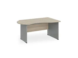 БЕРЛИН / BERLIN Стол асимметричный правый 1400х800х740 Шорвуд/Серый - Фото предпросмотра