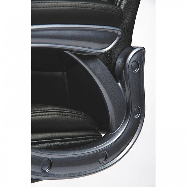 Кресло Мэдисон / (black) серый пластик / черная экокожа - Вид 8