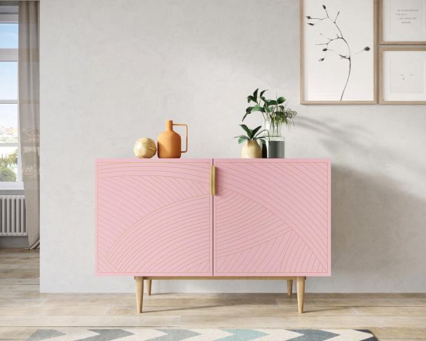 Комод с двумя дверками Line LN01/GR1/pink - Вид 4