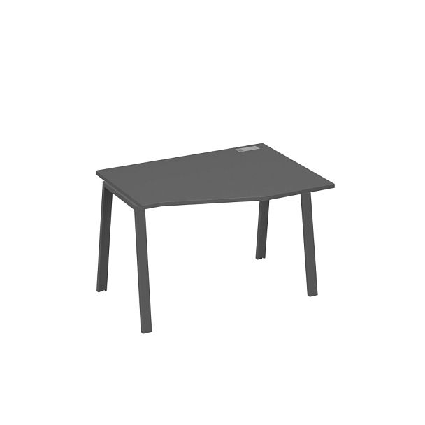 Стол эргономичный правый "Техно" на металлокаркасе TRE A4 А4 Б3 062 БП антрацит премиум / металлокаркас антрацит - Вид 1