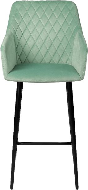 Комплект барных поворотных кресел Барли К, Confetti aquamarine/черный, 2 шт. - Вид 3