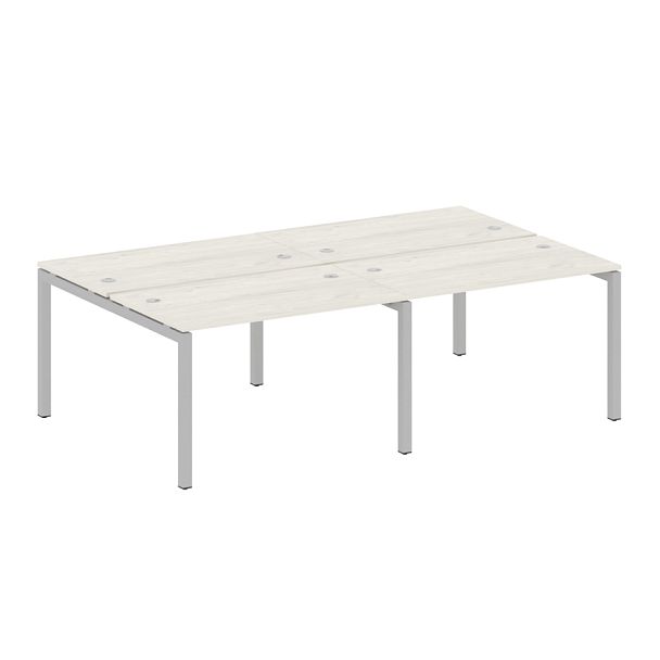 Metal System Quattro Р. ст. на 4 раб. места на П-образном м/к 50БП.СМ-4.2 Дуб наварра/Серый металл 2400*1475*750 - Вид 1