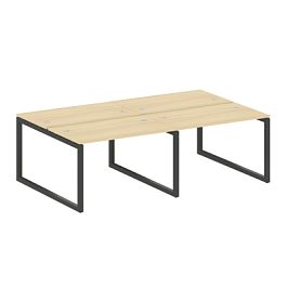 Metal System Quattro Р. ст. на 4 раб. места на О-образном м/к 50БО.СМ-4.2 Акация/Антрацит металл 2400*1475*750 - Фото предпросмотра