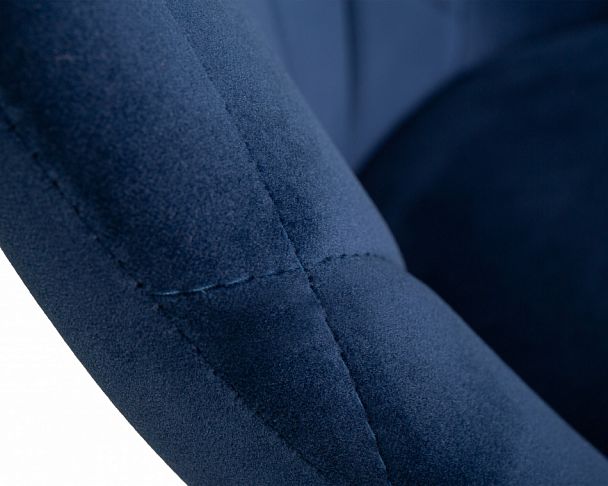 Стул барный DOBRIN LOGAN BLACK (синий велюр (MJ9-117)) - Вид 2