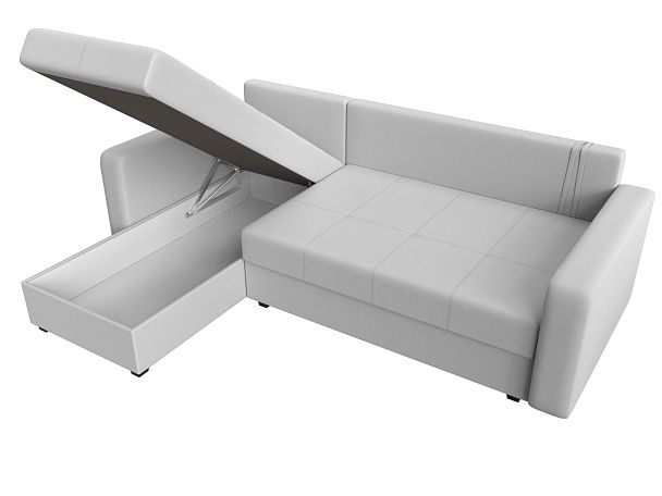 Диван угловой Ливерпуль Лайт левый угол Экокожа белый - Вид 9