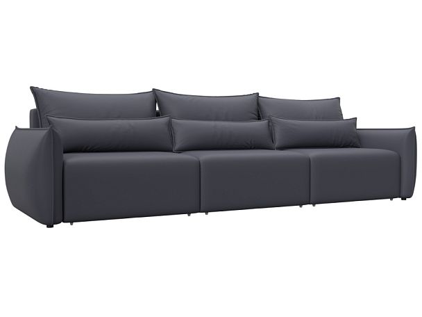 Диван прямой Лига-051 НПБ Лонг Экокожа серый - Вид 1