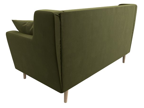 Прямой диван Брайтон 2 (полностью микровельвет зеленый) - Вид 6
