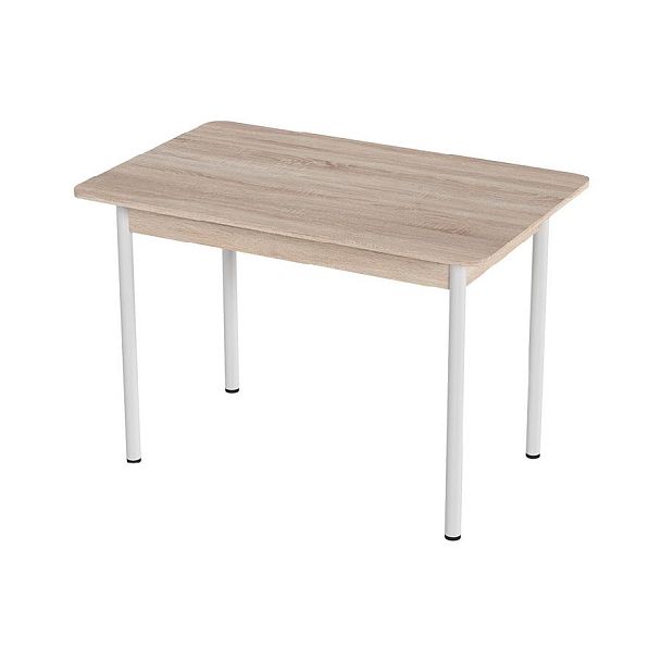 Стол Лион 1 ЛДСП (Подстолье прямое белое) НЕ ВЫБИРАТЬ Сонома - Вид 1