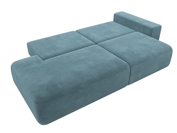 Диван прямой Лига-036 Модерн подлокотник справа Велюр бирюзовый - Вид 9