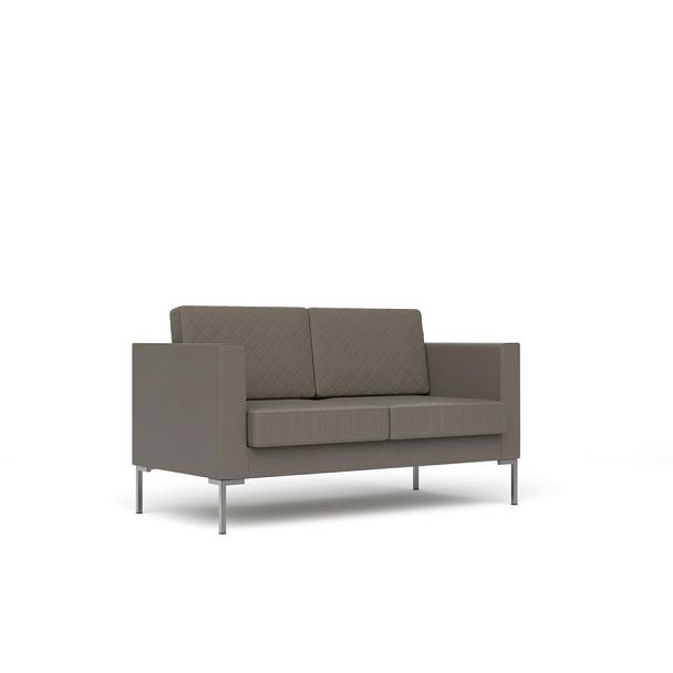 Диван 2-местный Мальта / Malta malta-2 экокожа серо-коричневая CN6 - Вид 1