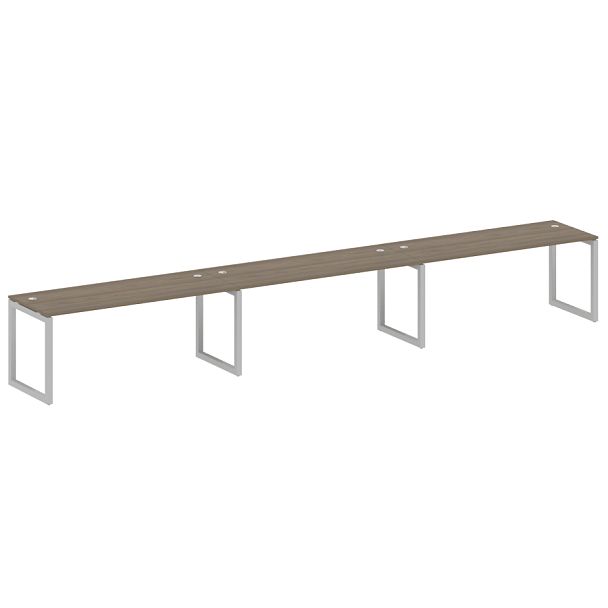 Metal System Quattro Р. ст. на 3 раб. места на О-образном м/к 50БО.СМ-3.5 Вяз/Серый металл 5400*720*750 - Вид 1