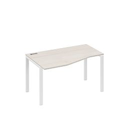 Стол эргономичный левый "Техно" на металлокаркасе UNO A4 А4 Б1 063 БП дуб / металлокаркас белый - Фото предпросмотра
