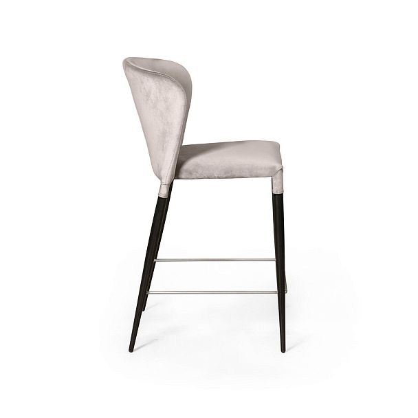 Стул полубарный Albert, бархат пепельно-бежевый 25 /опора конус - Вид 3
