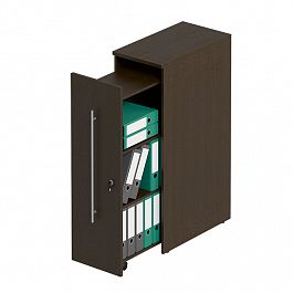Стеллаж вертикальный с замком, левый "Формула" ФР 338 венге темный - Фото предпросмотра