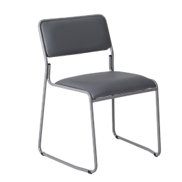 Стул Хэир, кож.зам. Light grey, каркас металл - Фото предпросмотра